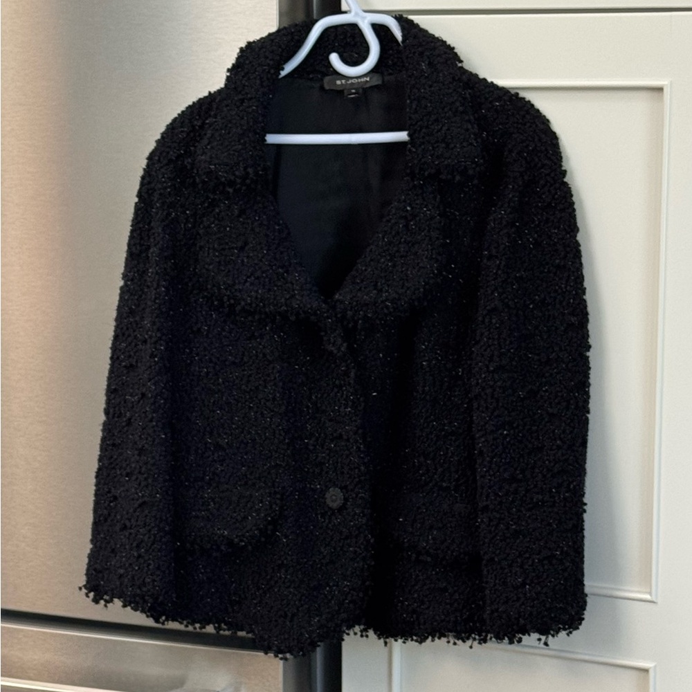 St. John | Jacket | Fringed | Black | 14